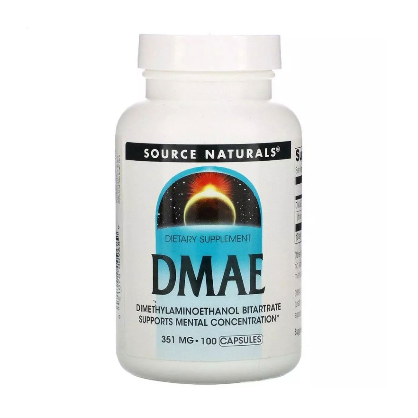 Диметиламіноетанол Source Naturals DMAE 351 мг, 100 капсул